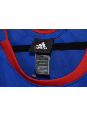 NWOT Adidas Kansas Jayhawks KU Blue Red Basketball Jersey Size Large thumbnail 3