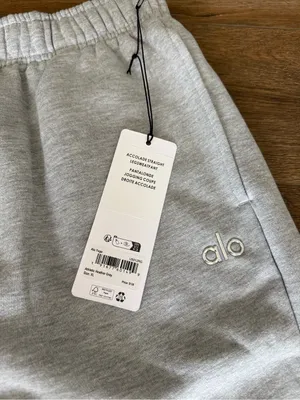 ALO Yoga Light Gray Cozy Wide-Leg Sweatpants thumbnail 3