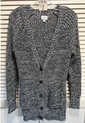 American Eagle Knit Button‎ Up Cardigan Long Sleeve Size L Pockets Thick Warm thumbnail 1