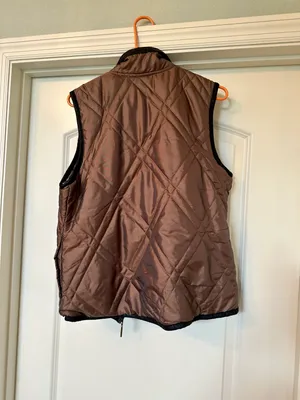 Gorgeous Bronze Vest Lined with Faux Leopard Fur - Never worn! Brand new! thumbnail 5