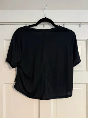 Nike Black Cropped Dri-Fit Top thumbnail 2