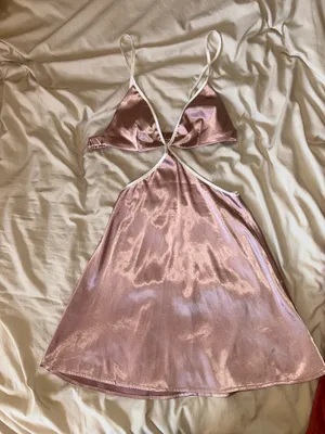 SheIn Beautiful satin cutout dress thumbnail 2
