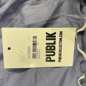 Light Blue Periwinkle Crop Shirt With Tie Size M thumbnail 2