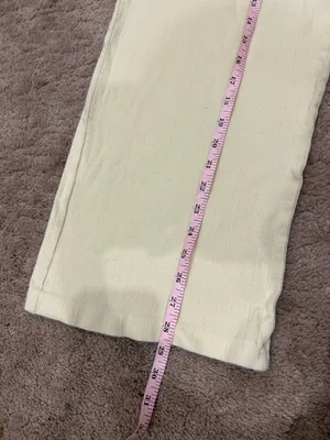 Daily Drills Cream Pointelle Set Baby Tee and wide leg pants thumbnail 10