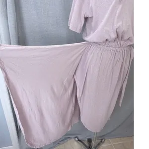 Free People Beach Leila Midi Dress Light Purple Short Sleeve Faux Wrap XS thumbnail 7