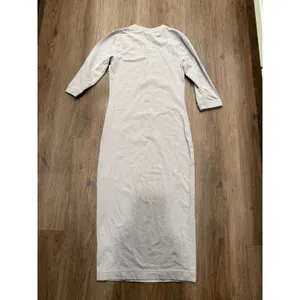 Nike Womens 3/4 Sleeve Midi Bodycon Dress Lavender Grey Script Logo Small thumbnail 3