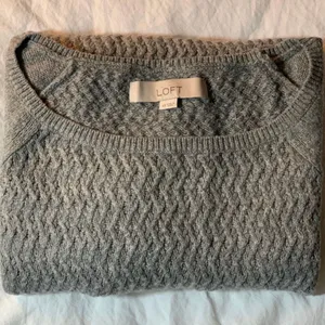 Loft Gray Knit Sweater thumbnail 3