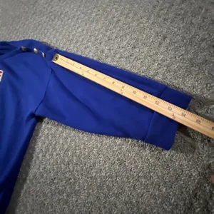 Lauren Ralph Lauren Sweatshirt Women XL Blue‎ American Flag Button Shoulder Top thumbnail 8