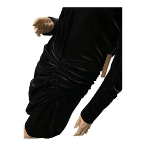 O PT One Pretty Time Black Velvet Lowri Dress SZ L‎ thumbnail 6