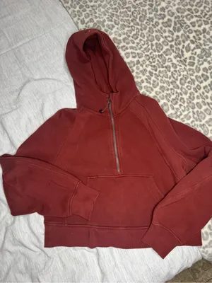 Lululemon Scuba Oversized 1/2 Zip Hoodie - XS/S. Color: Savannah thumbnail 1
