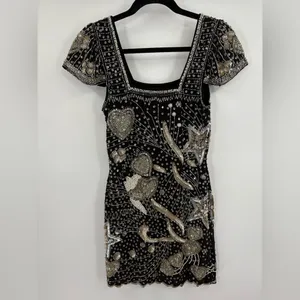 Loveshackfancy party embroidered sequence star mini Davis dress size small 4 thumbnail 8