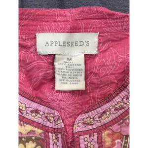 Appleseed's Reversible Quilted Jacket Womens Pink Paisley Floral M thumbnail 4