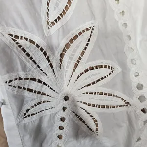 HEMANT AND NANDITA Lani Palm Mini Dress in White XS thumbnail 6