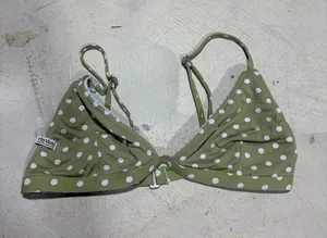 Rhythm Polka Dot Triangle Swim Top Olive Green small thumbnail 1
