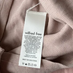 Aritzia Wilfred Only Tie Front Cropped Top XS Dusty Pink thumbnail 5