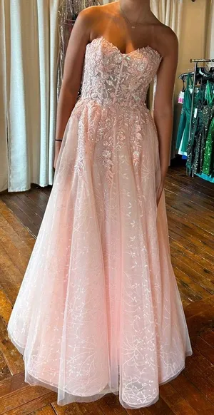 Blush Prom Formal Dress thumbnail 1