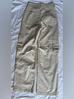 Hollister Khaki Tan Low Rise Baggy Cargo Pants Size 24 thumbnail 3