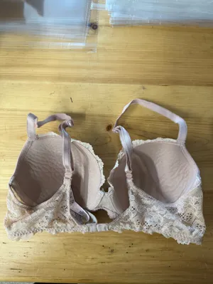 Victorias Secret Dream Angels Lined Demi Bra Lace Cream Beige 34C thumbnail 3