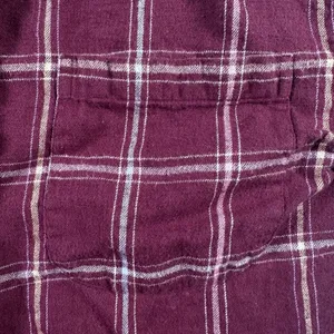 Woolrich Women’s Size 10 Plaid Flannel Button Front Long Sleeve Shirt Burgundy thumbnail 10
