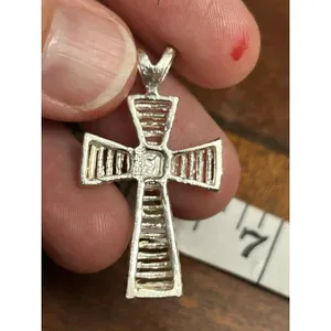 925 Sterling Silver Pendant Cross Lot F75 thumbnail 3