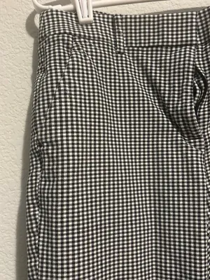 The loft size 4 curvy the perfect straight curvy black white gingham thumbnail 2