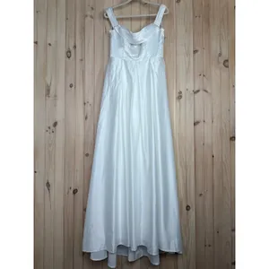 NWT Lulus Extraordinary Vow White Off-the-Shoulder Maxi Dress with Pockets Sz XL thumbnail 2