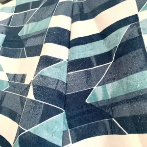 3/$15 Abercrombie & Fitch Abstract Geometric Print Skort in Blue thumbnail 6