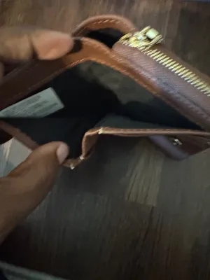 Steve Madden Brown Pebbled Leather Zip Wallet with Braided Accent thumbnail 4