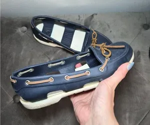 CROCS Navy Beach Boat Shoes Lightweight Sandals Slip On W 7 thumbnail 1