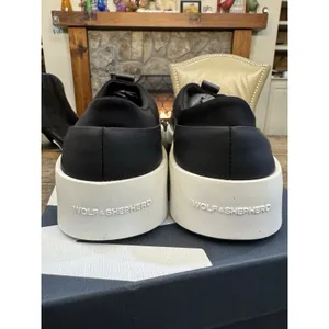 Wolf & Shepherd Cruise Tre Size 40 W 9 M 7.5 Black White Leather Slip On Sneaker thumbnail 5