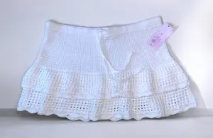 Wild Fable Crochet White mini skirt NEW thumbnail 1
