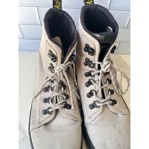 Dr. Martens Combs W Canvas‎ Utility Boots Beige Parchment Womens 10 26911292 thumbnail 3