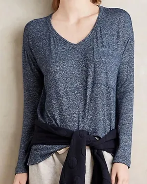 Pure and Good blue marbled long sleeved top thumbnail 1
