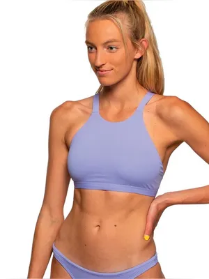 JOLYN KAYLEE TOP Lavender Strappy Back Women's Swim Top Size Medium thumbnail 1