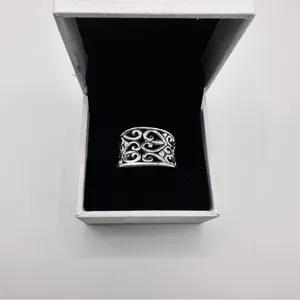 Vintage Celtic Knot Trinity Scroll
Simple Plain Ring size 6.5 and 1.5 cm Silver thumbnail 2