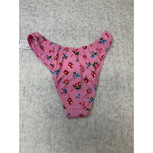 PacSun Eco Pink‎ Fruit Print V-Front High Cut Bikini Bottom Small NWT thumbnail 6