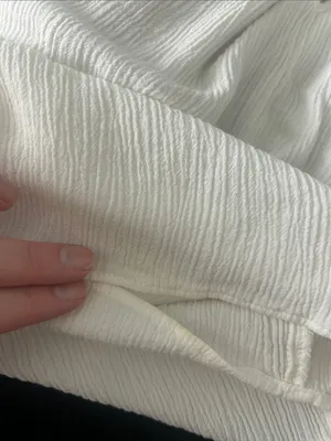 H&M Cream Textured High-Neck Camisole with Pom Trim thumbnail 5