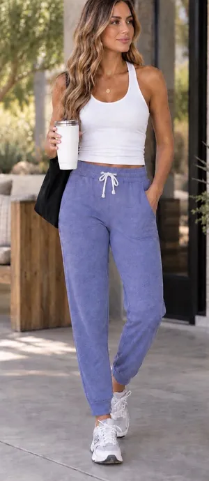 Vuori performance joggers heathered cosmic purple small thumbnail 1