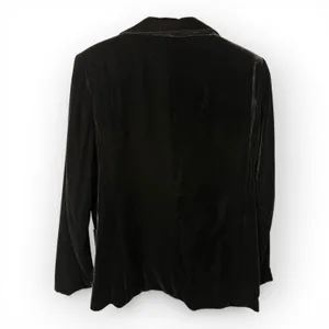 Coldwater Creek Womens size Small Velvet Blazer Black Single Button Whimsygoth thumbnail 2