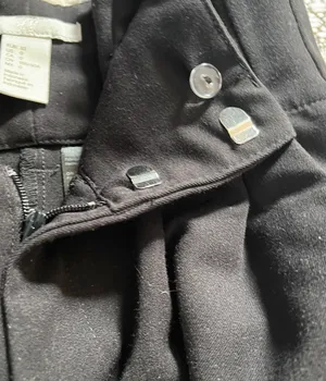 H&M Black Paperbag High Waisted Capri Trouser Pants thumbnail 4