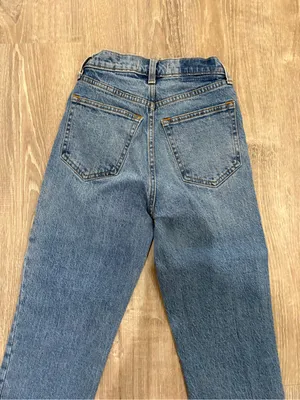 Abercrombie & Fitch High-Rise Straight Leg Jeans - Medium Blue thumbnail 3