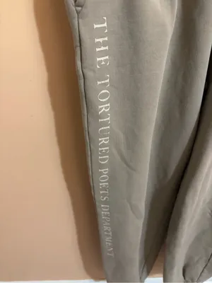 Taylor Swift Tortured Poets Department Beige Sweatpants thumbnail 4