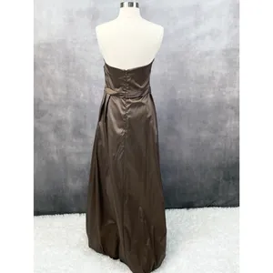 Davids Bridal Strapless Dress Womens Size 10 Brown Bridesmaid‎ Prom Dressy Gala thumbnail 3