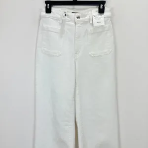 Madewell The Curvy Emmy Wide Leg Jean Super Stretch Denim Tile White US 28 NWT thumbnail 9