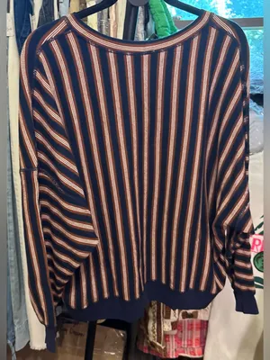 NWT Free People FP Intimately Make It Happen Pullover - brown / navy - XS thumbnail 9