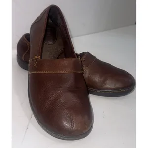 B.O.C. BOC Slip On Brown Leather Nature Boho Loafer Clogs Shoes Women's Size 11 thumbnail 12