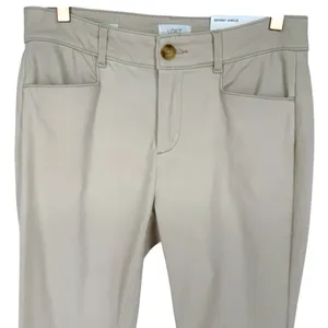 NWT LOFT Women’s 2023 Mid Rise Skinny Ankle Pants Light‎ Khaki Size 4 Preppy thumbnail 7
