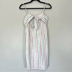 Cupcakes & Cashmere x Revolve Soleil Striped Mini Dress in Optic White Size 4 thumbnail 5