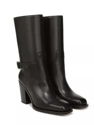 Franco Sarto Black Leather Slip on Boots(Size 8.5M) thumbnail 2