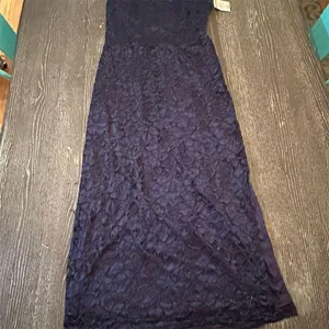 Sam Edelman Navy Lace Sleeveless Midi Dress Square Neck Women's Cocktail Wedding thumbnail 4